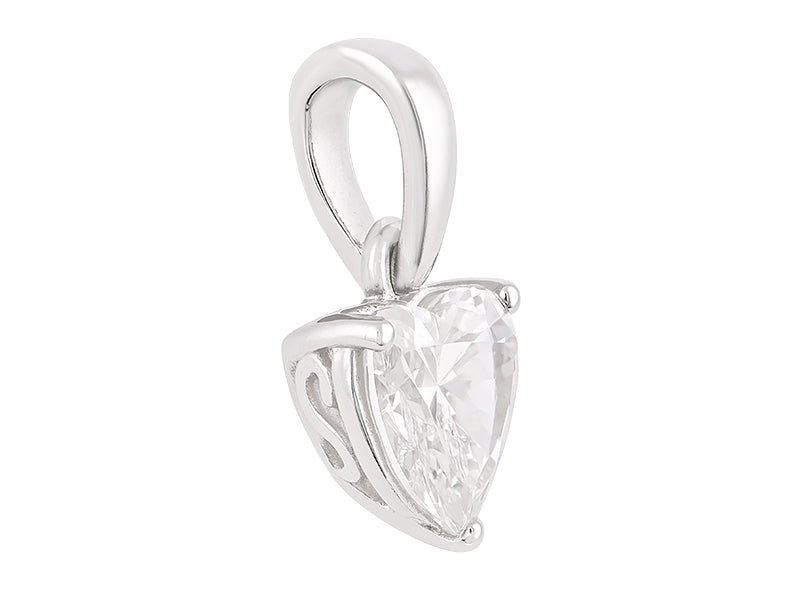 1 CT Lab Grown Diamond Heart Pendant