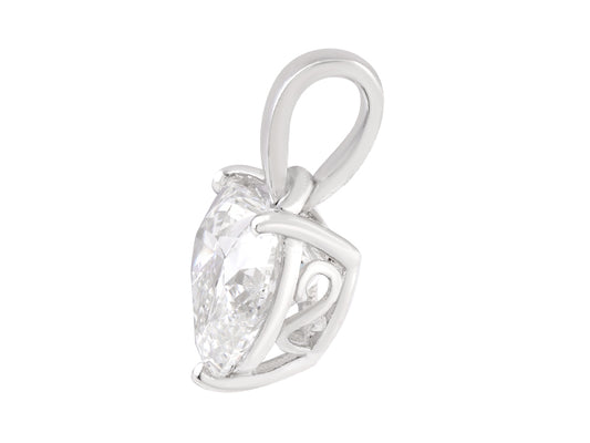 2 CT Lab Grown Diamond Heart Pendant