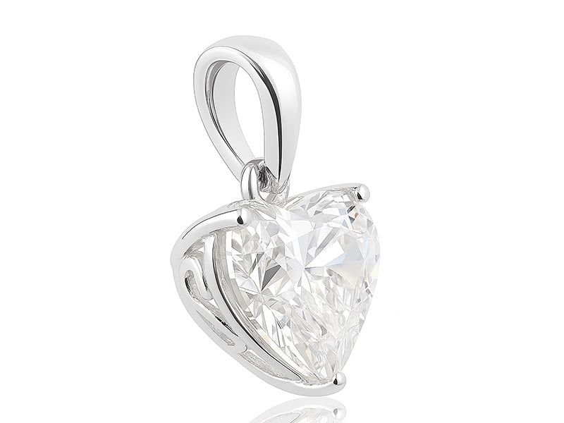 3 CT Lab Grown Diamond Heart Pendant