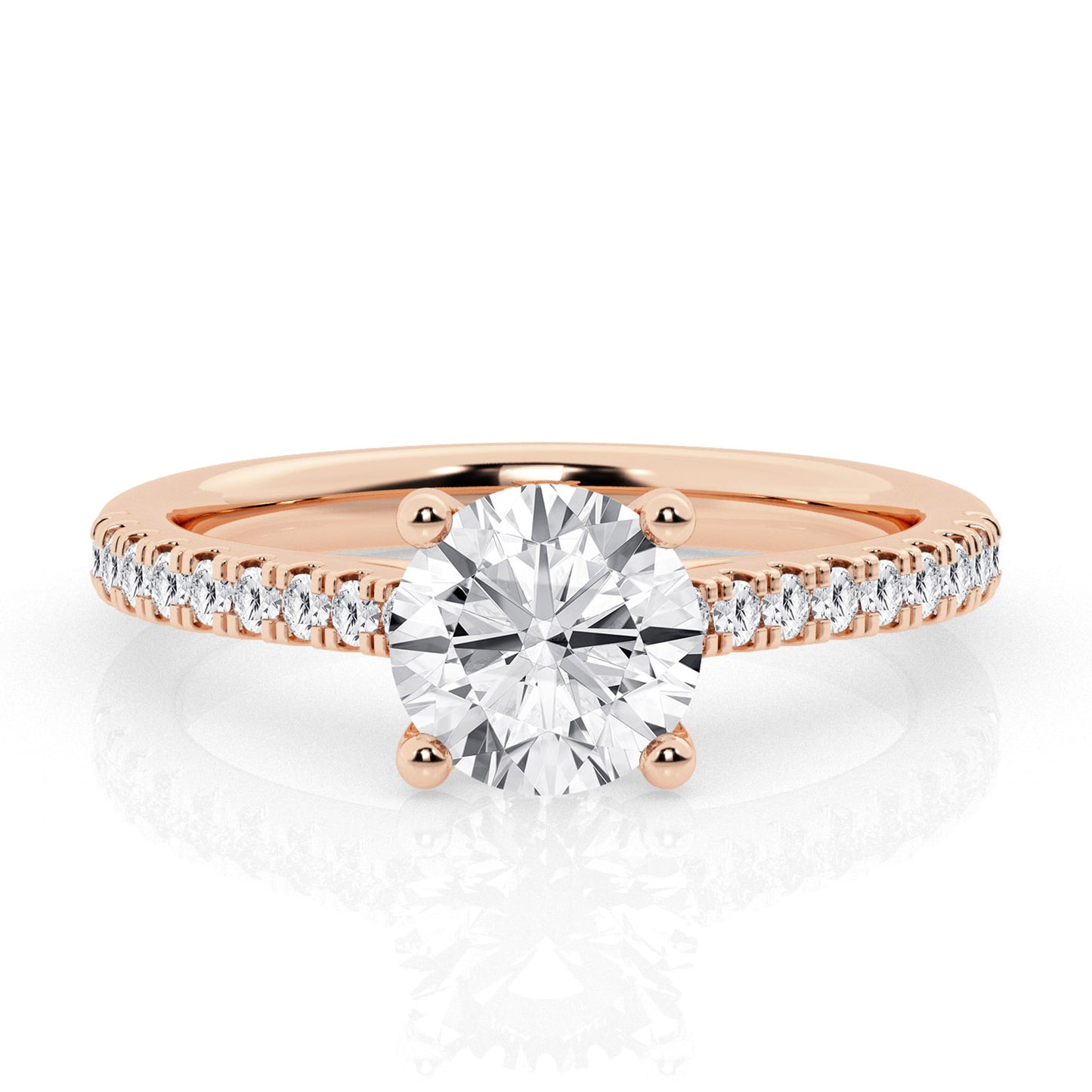 1 CT - 31 Rd Lab Grown Diamond Engagement Ring