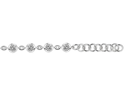 2 CTW Lab Grown Diamond Platinum Alternative 19 stone Bracelet