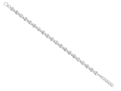 5 CTW Lab Grown Diamond Platinum Alternative 20 stone Bracelet