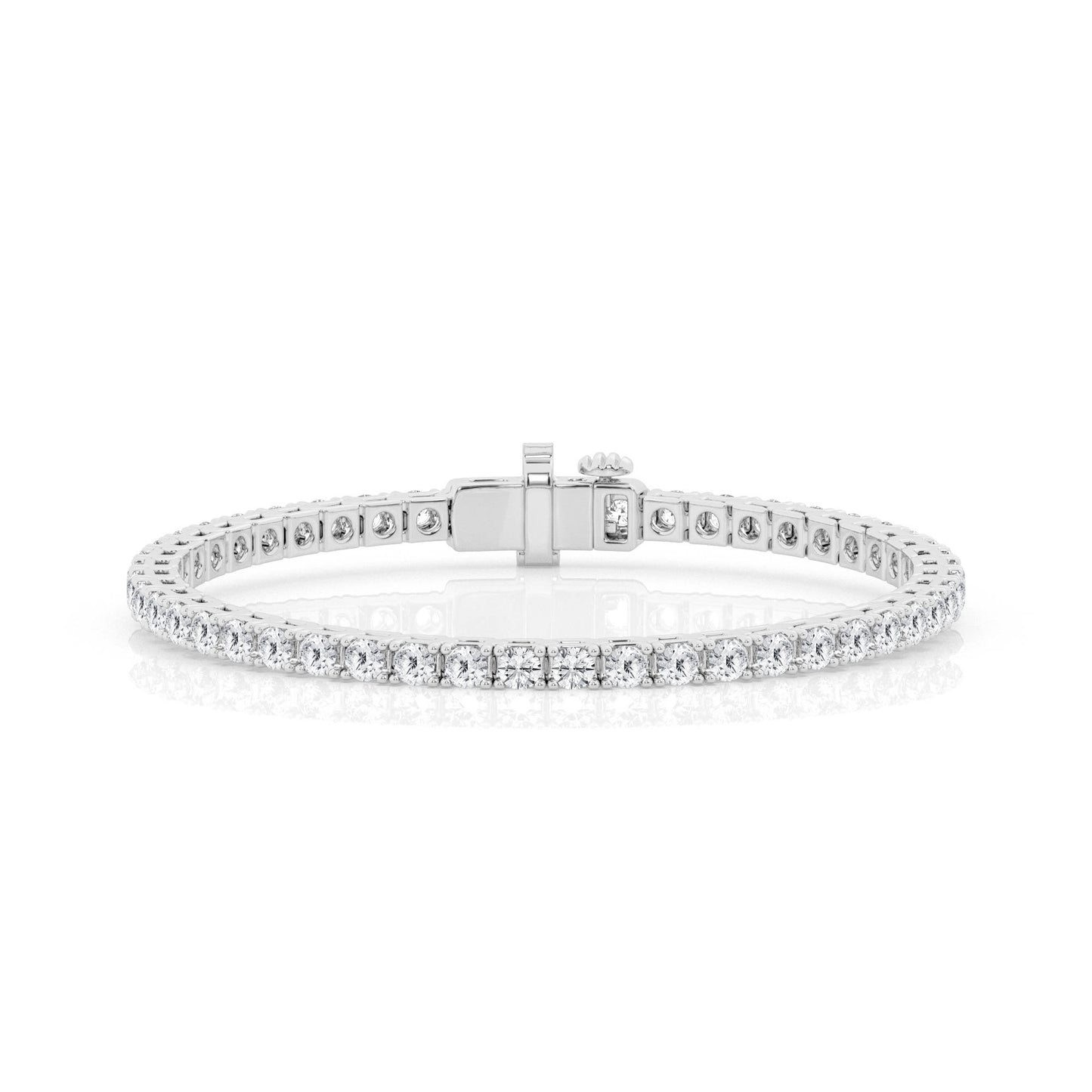 7 CTW Lab Grown Round Diamond Tennis Bracelet – 47 Stones