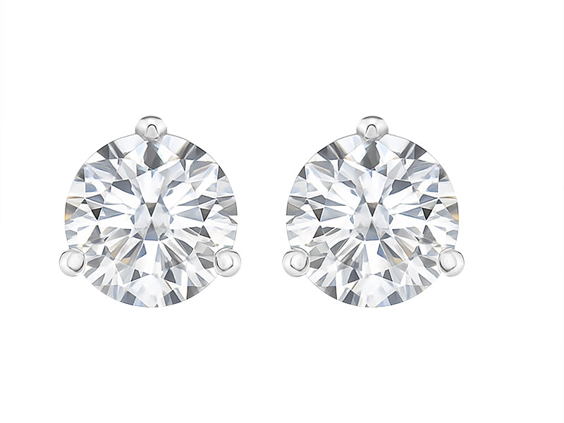 2 CTW Lab Grown Diamond Martini Stud Earrings