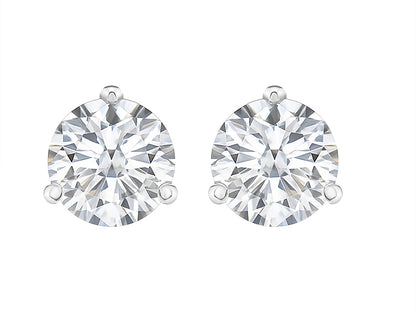 2 CTW Lab Grown Diamond Martini Stud Earrings