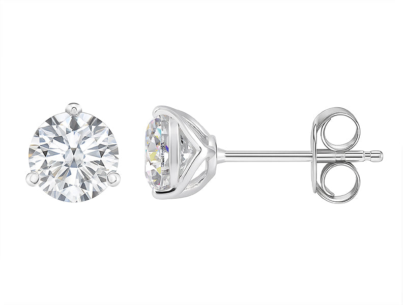 2 CTW Lab Grown Diamond Martini Stud Earrings