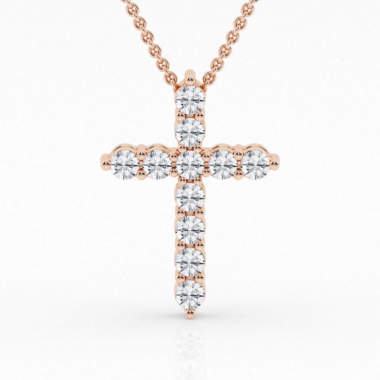 2 CTW Lab Grown Diamond Cross Pendant Necklace
