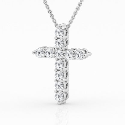 2 CTW Lab Grown Diamond Cross Pendant Necklace