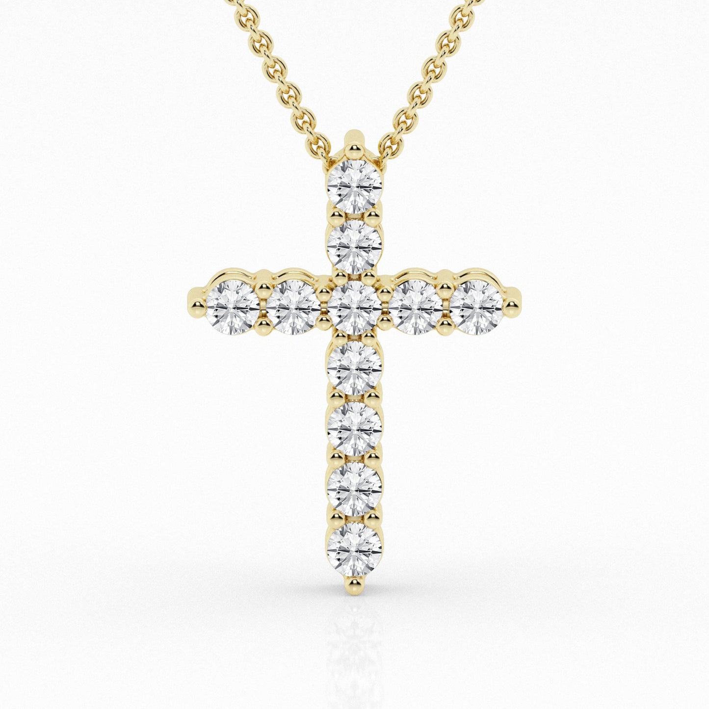 2 CTW Lab Grown Diamond Cross Pendant Necklace