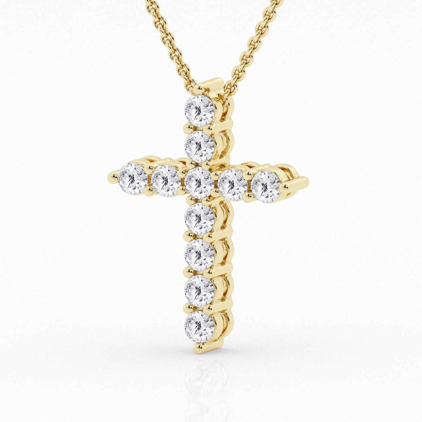 2 CTW Lab Grown Diamond Cross Pendant Necklace