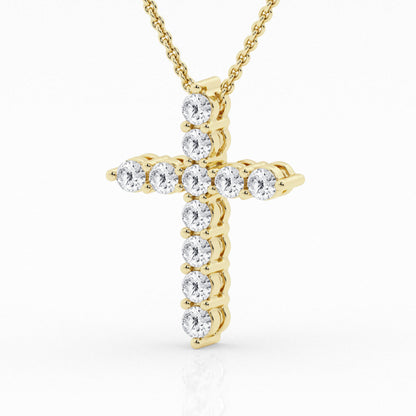 2 CTW Lab Grown Diamond Cross Pendant Necklace