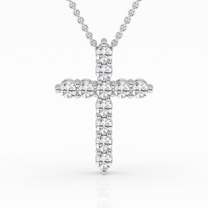 2 CTW Lab Grown Diamond Cross Pendant Necklace