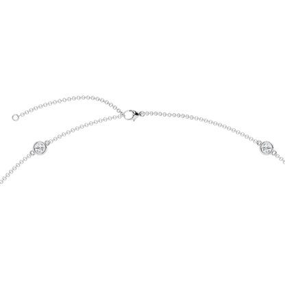 2 CTW Lab Grown Diamond Bezel Necklace – 14 Stones
