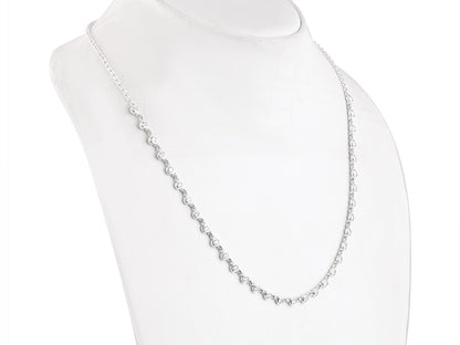 2 CTW Lab Grown Diamond Platinum Alternative 33 stone Necklace