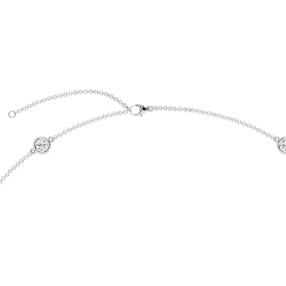 3 CTW Lab Grown Diamond Bezel Necklace – 14 Stones