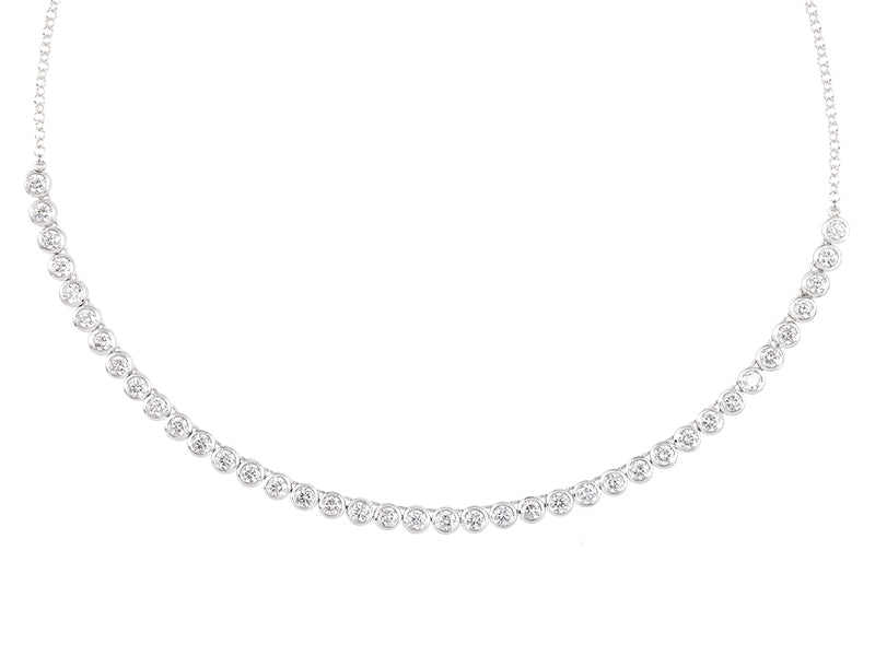 6 CTW Lab Grown Diamond Platinum Alternative 39 stone Necklace