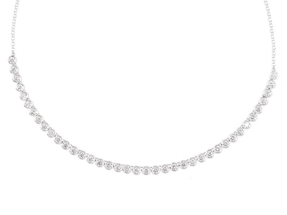 6 CTW Lab Grown Diamond Platinum Alternative 39 stone Necklace