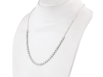 6 CTW Lab Grown Diamond Platinum Alternative 39 stone Necklace