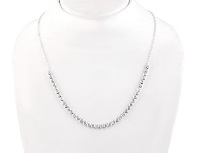 6 CTW Lab Grown Diamond Platinum Alternative 39 stone Necklace