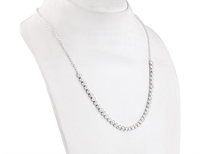 6 CTW Lab Grown Diamond Platinum Alternative 39 stone Necklace