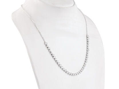 6 CTW Lab Grown Diamond Platinum Alternative 39 stone Necklace