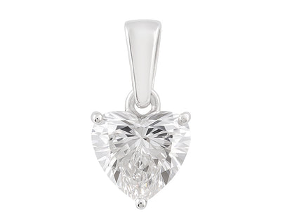 1 CT Lab Grown Diamond Heart Pendant