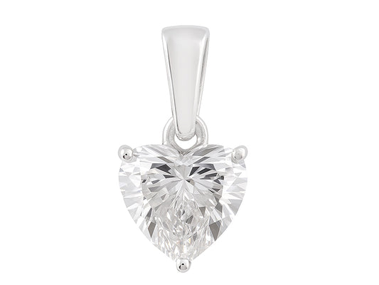 1 CT Lab Grown Diamond Heart Pendant