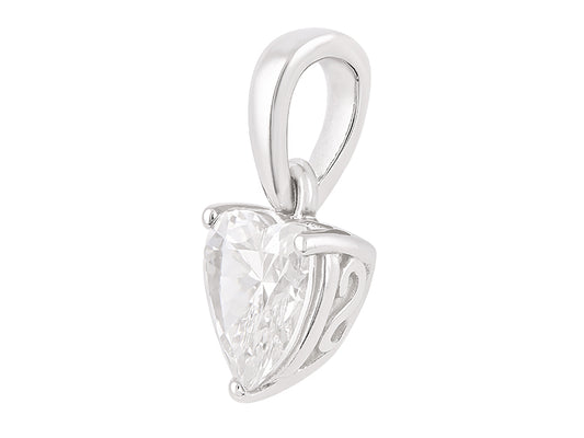 1 CT Lab Grown Diamond Heart Pendant