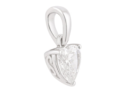 1 CT Lab Grown Diamond Heart Pendant