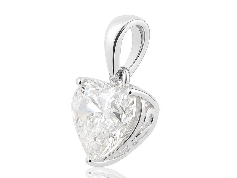 3 CT Lab Grown Diamond Heart Pendant