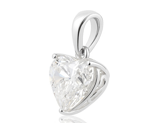3 CT Lab Grown Diamond Heart Pendant