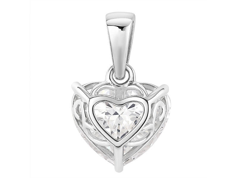 3 CT Lab Grown Diamond Heart Pendant