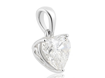 3 CT Lab Grown Diamond Heart Pendant