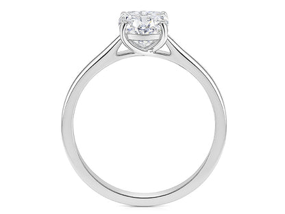 1 CT Lab Grown Diamond Platinum Alternative cushion cut engagement ring