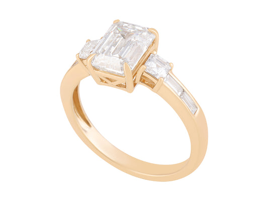 2CTW Lab Grown Diamond Emerald Cut Multi stone ring