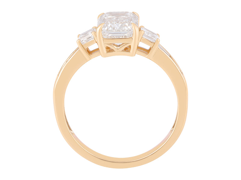 2CTW Lab Grown Diamond Emerald Cut Multi stone ring