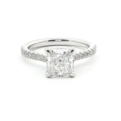 2 CT - 18 Rd Lab Grown Cushion Cut Diamond Engagement Ring