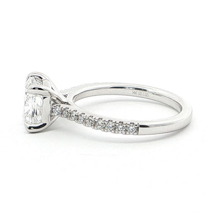 2 CT - 18 Rd Lab Grown Cushion Cut Diamond Engagement Ring
