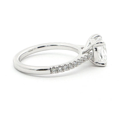 2 CT - 18 Rd Lab Grown Cushion Cut Diamond Engagement Ring
