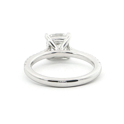 2 CT - 18 Rd Lab Grown Cushion Cut Diamond Engagement Ring