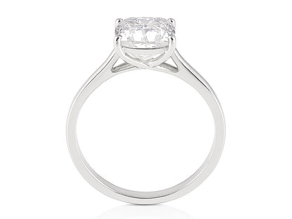 2 CT Lab Grown Diamond Platinum Alternative cushion cut engagement ring