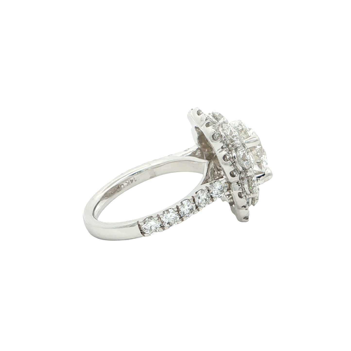 5.65 CTW Lab Grown Diamond Cocktail Ring with 3.16 CT Round Brilliant Cut center stone