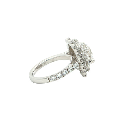 5.65 CTW Lab Grown Diamond Cocktail Ring with 3.16 CT Round Brilliant Cut center stone