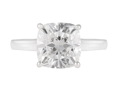 3 CT Lab Grown Diamond Platinum Alternative cushion cut engagement ring
