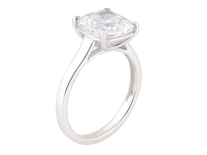 3 CT Lab Grown Diamond Platinum Alternative cushion cut engagement ring
