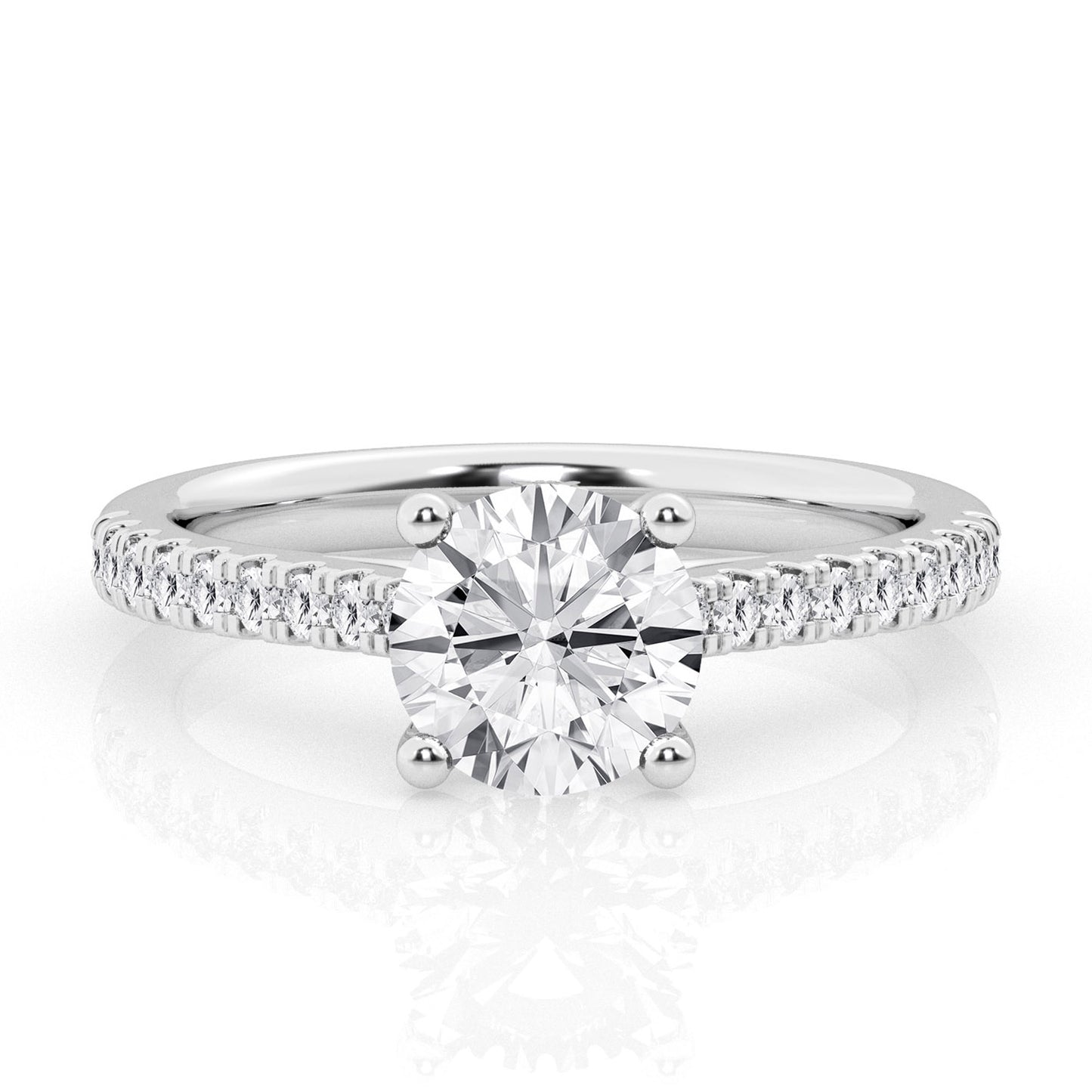 1 CT - 31 Rd Lab Grown Diamond Engagement Ring
