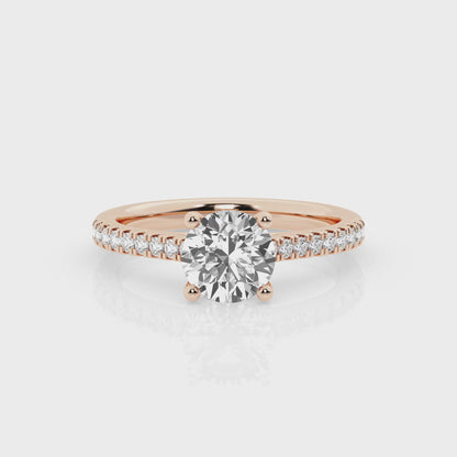 1 CT - 31 Rd Lab Grown Diamond Engagement Ring