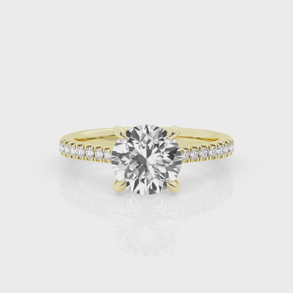 2.5 CT - 31 Rd Lab Grown Diamond Engagement Ring
