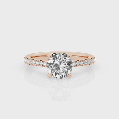 2 CT - 31 Rd Lab Grown Diamond Engagement Ring